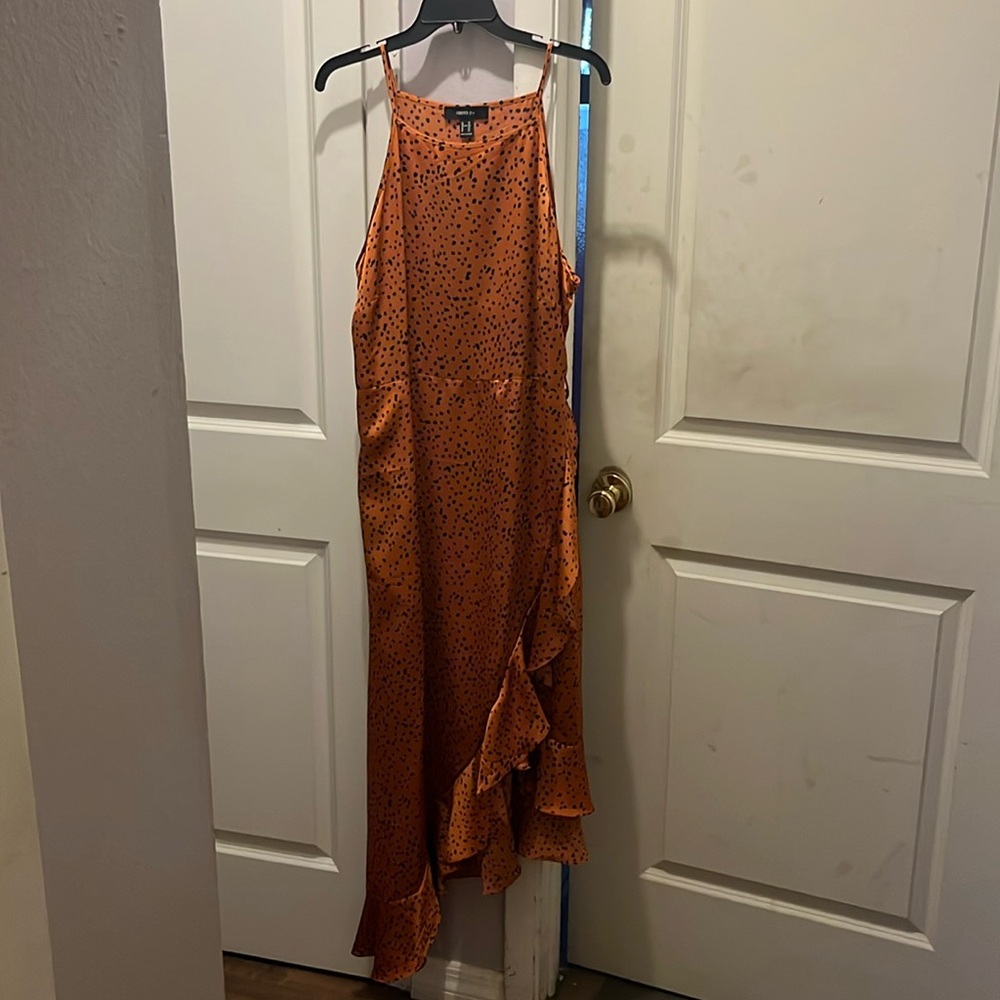 Burnt orange and black 2X forever 21 dress